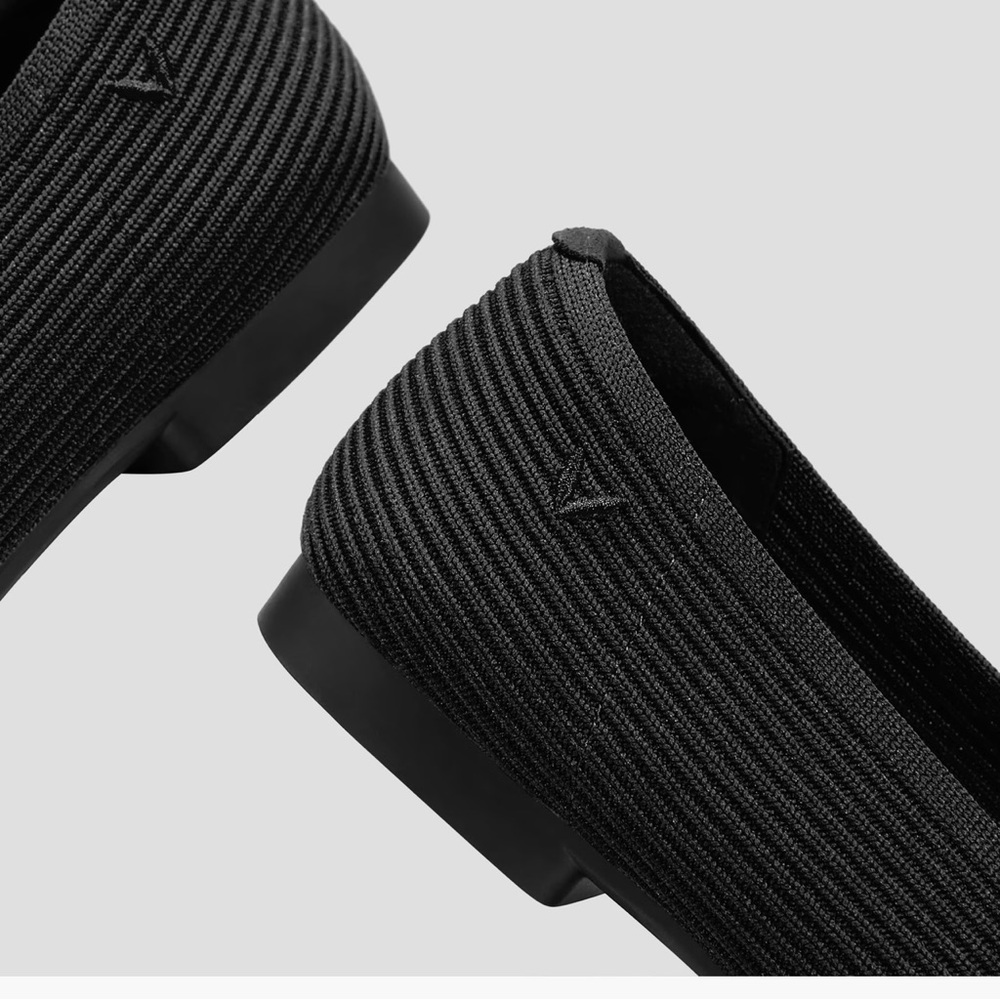 Vivaia Black Women's Square Toe Flat Shoes - Picture 6 of 11